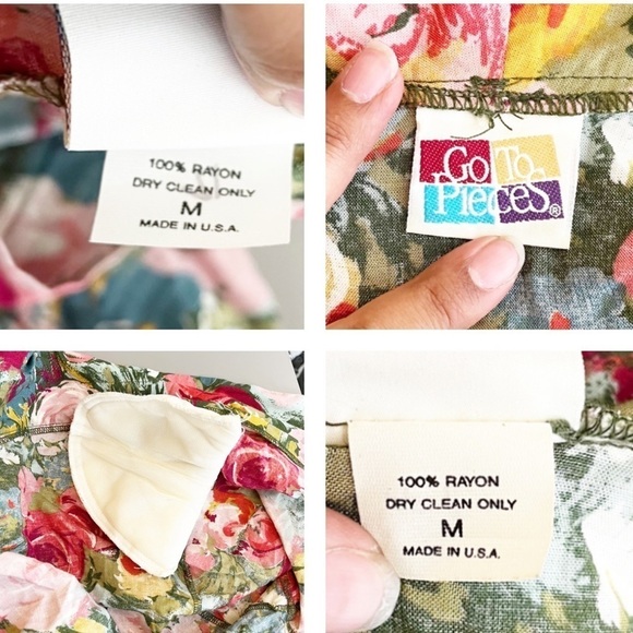 Vintage 80s Floral Go To Pieces Blazer and High Rise Shorts Size Medium - Picture 6 of 8